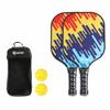 Fiberglass Pickleball Paddle Lightweight Pickleball Paddle Set Hexagonal Center Center Racket Long-Lasting Shielded Rim Sports