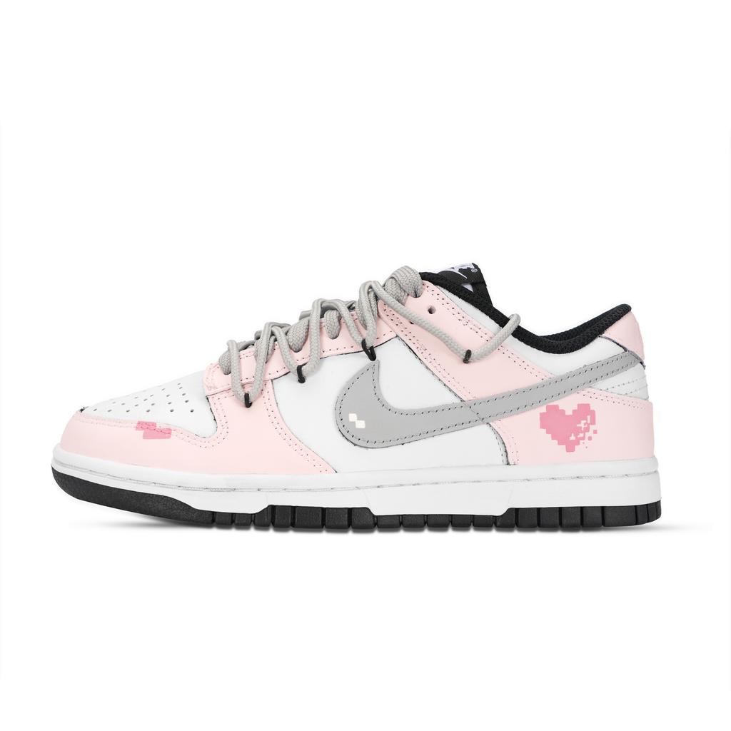 Nike Dunk Pixel Love Leather Slip Resistant Abrasion Resistant Slip Resistant Abrasion Resistant Low Top HF5441-100(team-971)-Random Packaging Bags