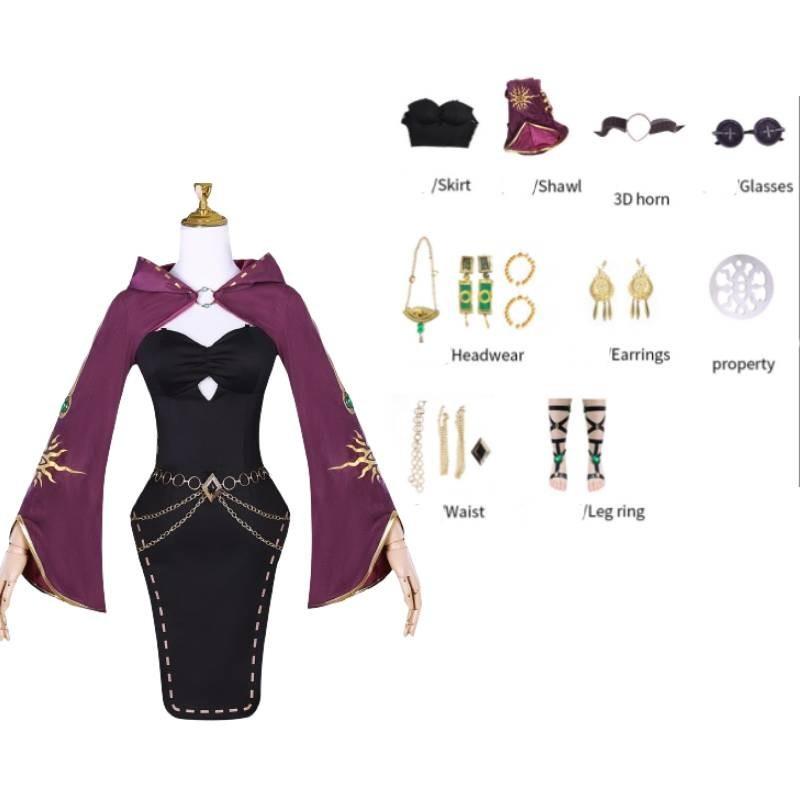 Bohemian Style Priestess Costume With Accessories And Wig XXXL