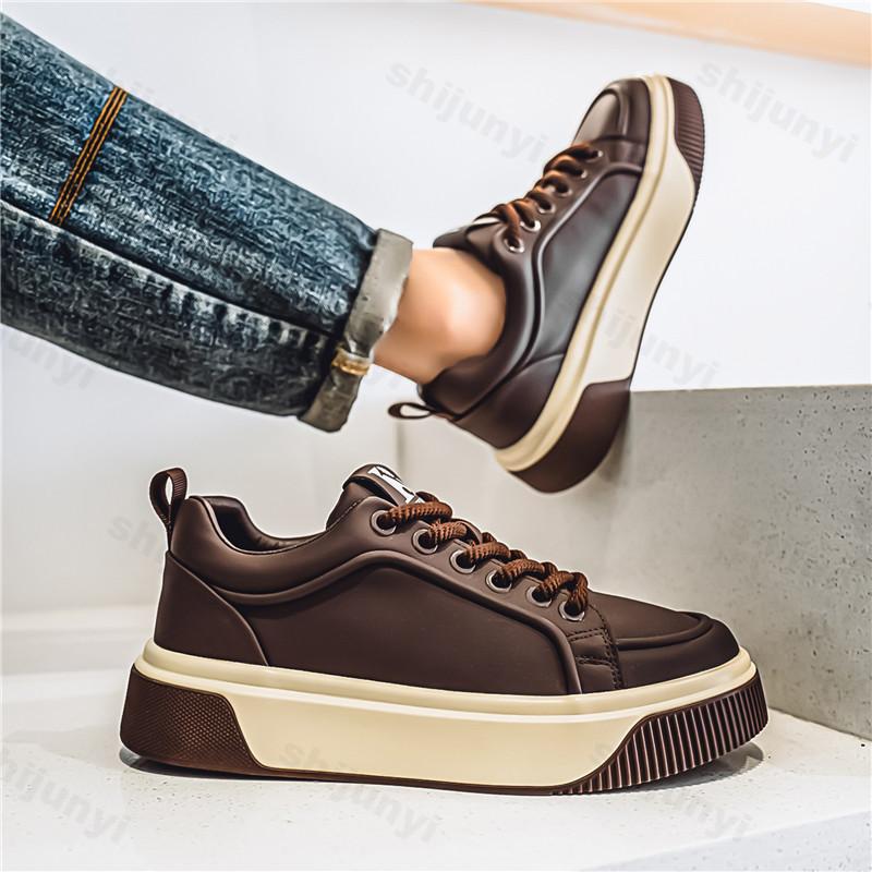 Fashion Fashion Trend Casual Shoes for Men Spring 2025 Low Top Thick Sole Height Increasing Lightweight Leisure Lace Up Chunky sneakers