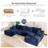 132 Giant U-Shaped Modular Sectional Couch Modern Boneless Couch for Living Room Sofa in A Box Oversized Sofa Sleeper with Deep