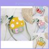 Adorable Cartoon Mushroom House Shoulder Bag For Little Girls Cute Pu Leather
