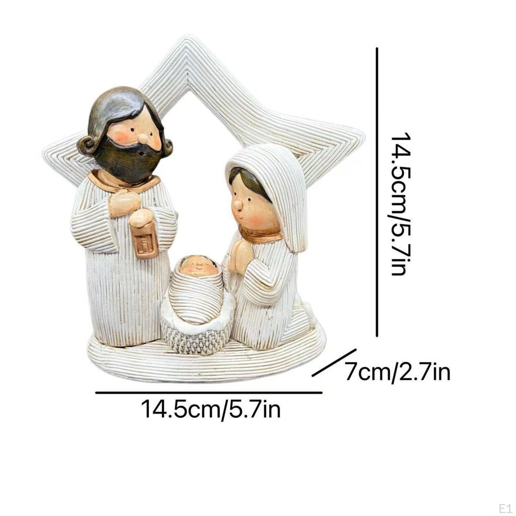 Nativity Family Scene HandPainted Holy Figurine