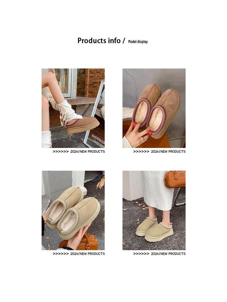 Women's Ethnic Style Cowhide Snow Boots with Thick Sole (2025)