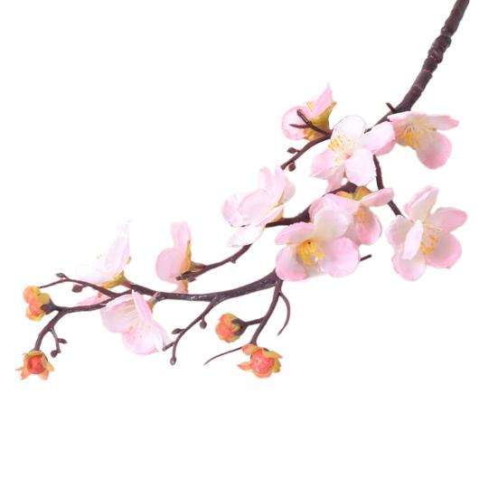 Artificial Plum Blossom Flowers Faux Cherry Blossom Branches Fake Long Stems Flower for Vase Floral Arrangement Home Wedding Table Decor