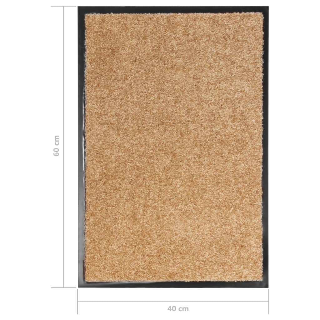 Washable Doormat Cream 40 X 60 Cm
