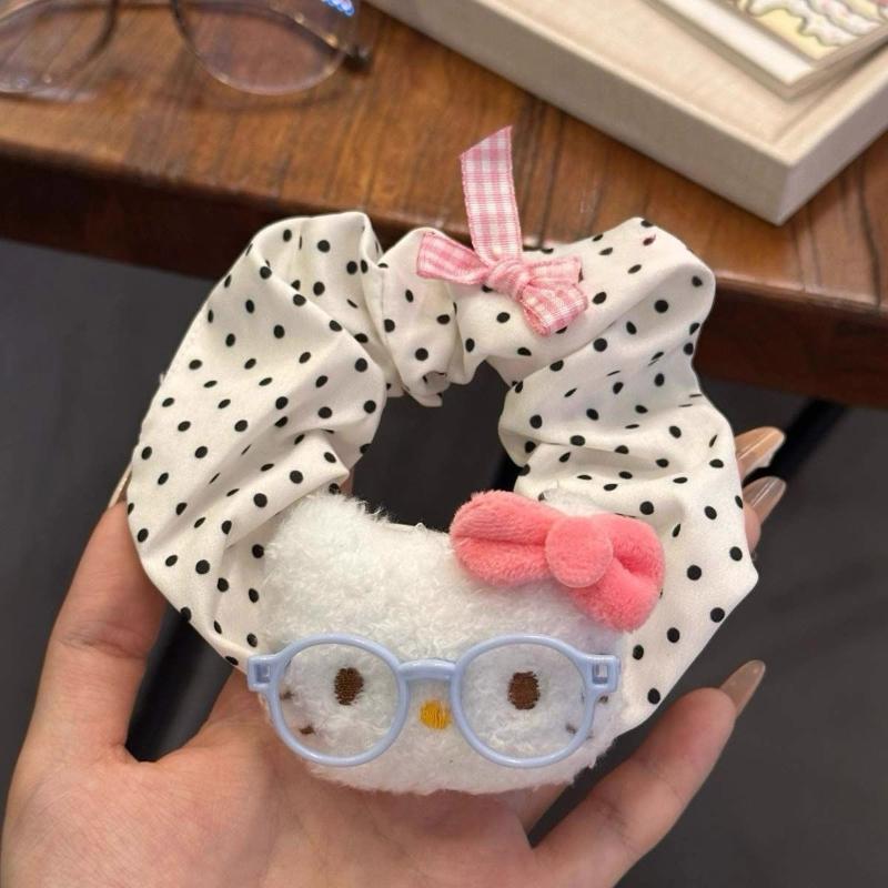 

1 Piece Of Tulip-Shaped Hair Elastic For Women, Suitable For Ponytails And Hair Ties, With A Bow Decoration