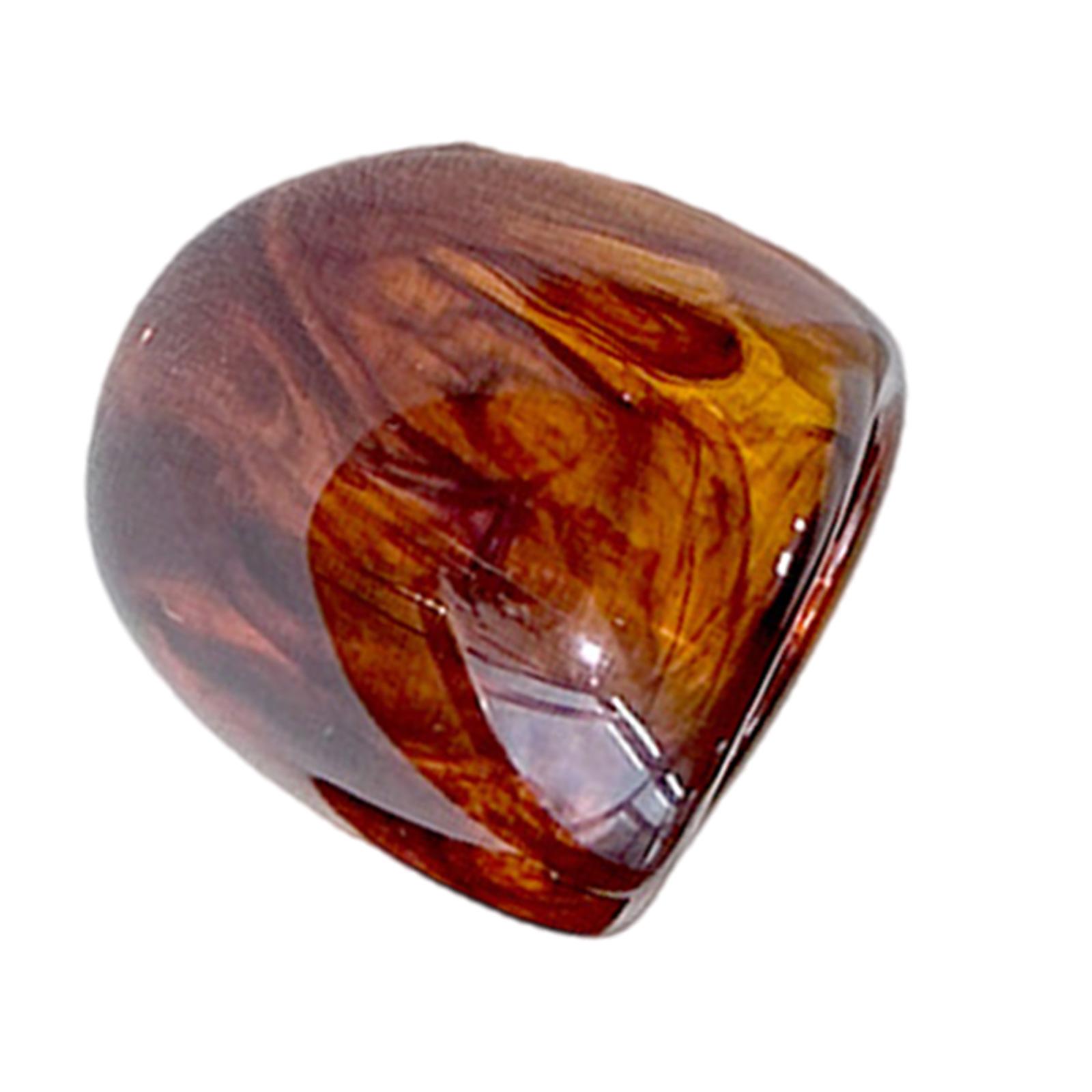 

Винтажное геометрическое кольцо из смолы, легкий дизайн, янтарный тон, ювелирный подарок, удобная посадка, ретро-аксессуар из смолы для женщин и мужчин 1