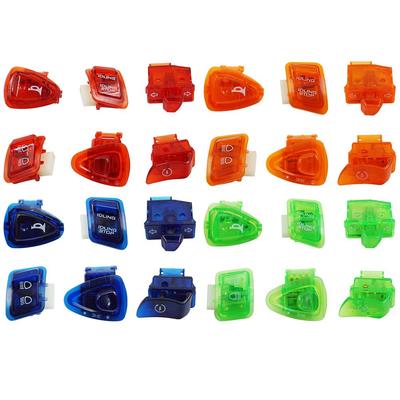 6pcs Motorcycle Switch Button Headlight Fog Light For Horn Turn Signal Flasher