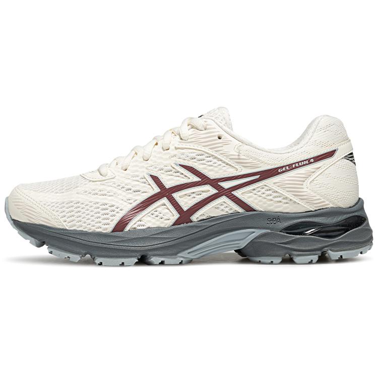 Asics Gel-Flux 4 Fashion Versatile Low-Top Running Shoes Women Sneaker White Red 1012A523-204