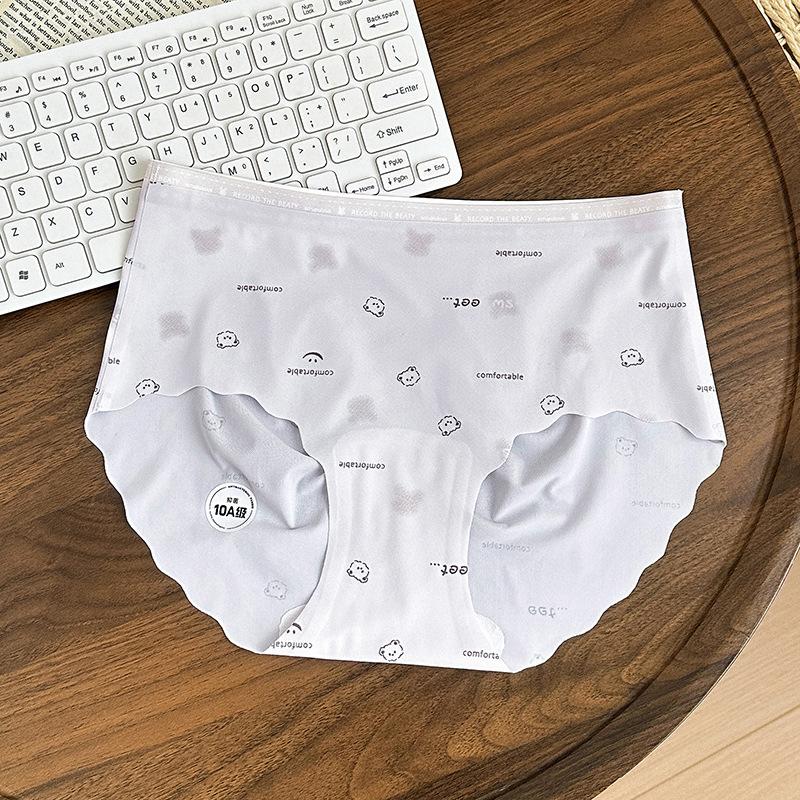 Women s Summer Ultra Thin One Piece Non Trace Breathable 10A Antibacterial Crotch Waist Triangle Briefs M темно-фиолетового