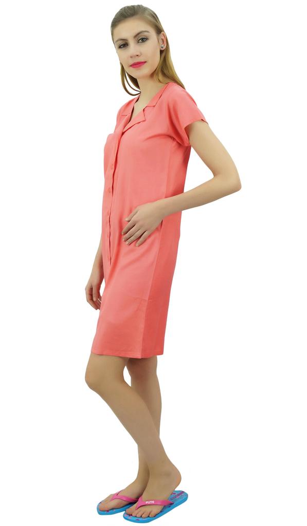 Bimba Womens Aqua Blue Long Shirt Getting Ready Buttondown Night