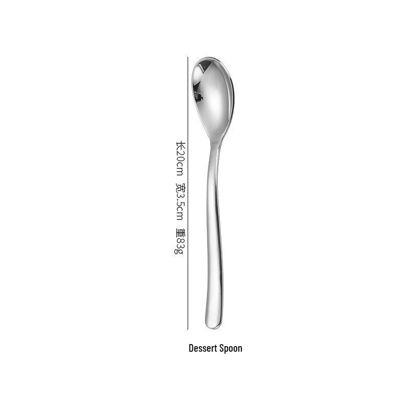 Moonlight Series High-End Stainless Steel Western Tableware Set - Thick Steak Knife, Fork, Spoon.