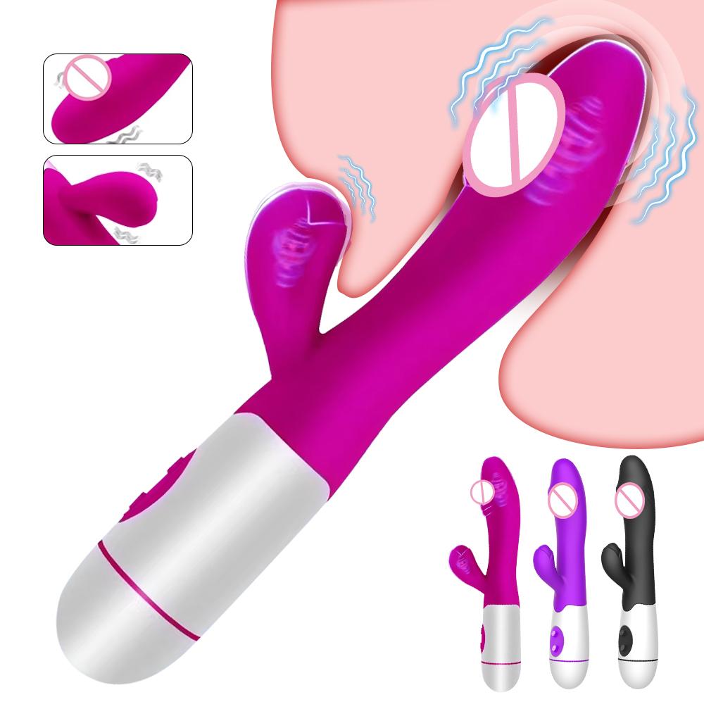 Powerful Rabbit Vibrator Dildo Dual Vibration G Spot Clitoris Stimulation Masturbators Vaginal Massager Adult For Women Sex Toys