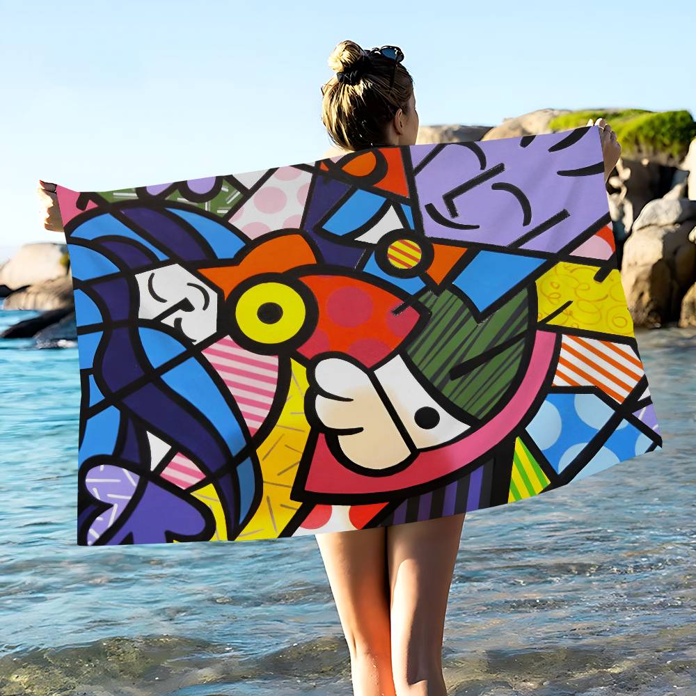 Britto Art Big Microfiber Beach Towels Quick Dry Towel Sand Beach Towels Pool Towel For Travel Swim Pool Yoga