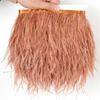 1Meter Red Ostrich Feathers Trim on Tape Ribbon Fringe 8-10cm Fabric Skirt Sewing Trimmings Feather Dress Clothes Decoration