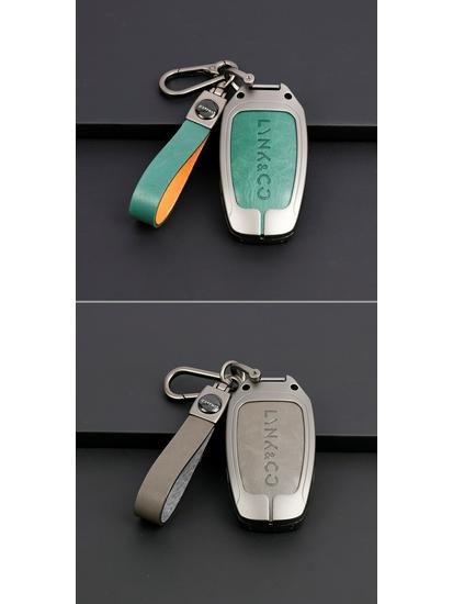 New Genuine Leather Alloy Key Case for Lynk & Co Models 01, 03, 05, 06