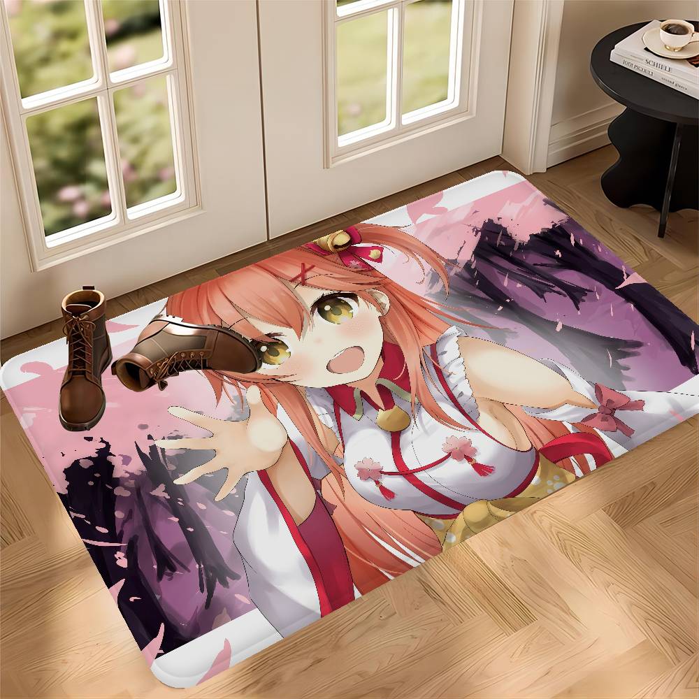 Hololive Sakura M-miko Bath Mat Kids Room Bedroom Decoration Balcony Anti-Slip Doormat Living Room Alfombra