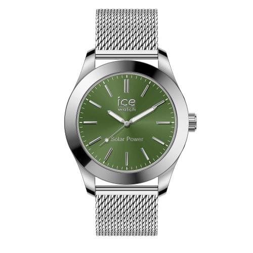 

Authorized Ice-watch Men s Solar Watch 023796, ICE Steel, Silver with Green Mesh, Medium, Solar Charging, Second Hand, Waterproof