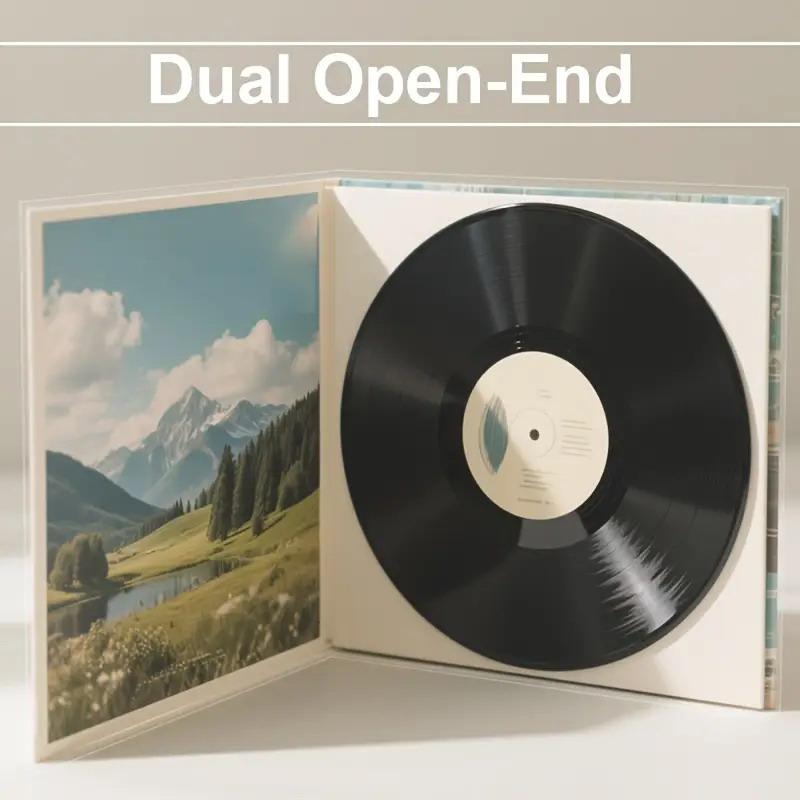 3/5/15/20 stk Dobbelsidige Brettbare Vinylalbumlommer Lp Platehylse Antistatisk Støvtett Dobbel Åpning Platebeskyttelse