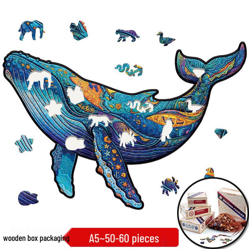 Irregular Animal Dog Penguin Wooden Puzzle in Stock
