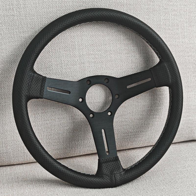 13inch Universal Leather Steering Wheel Tuning Sports Car Accessories Steering Wheel