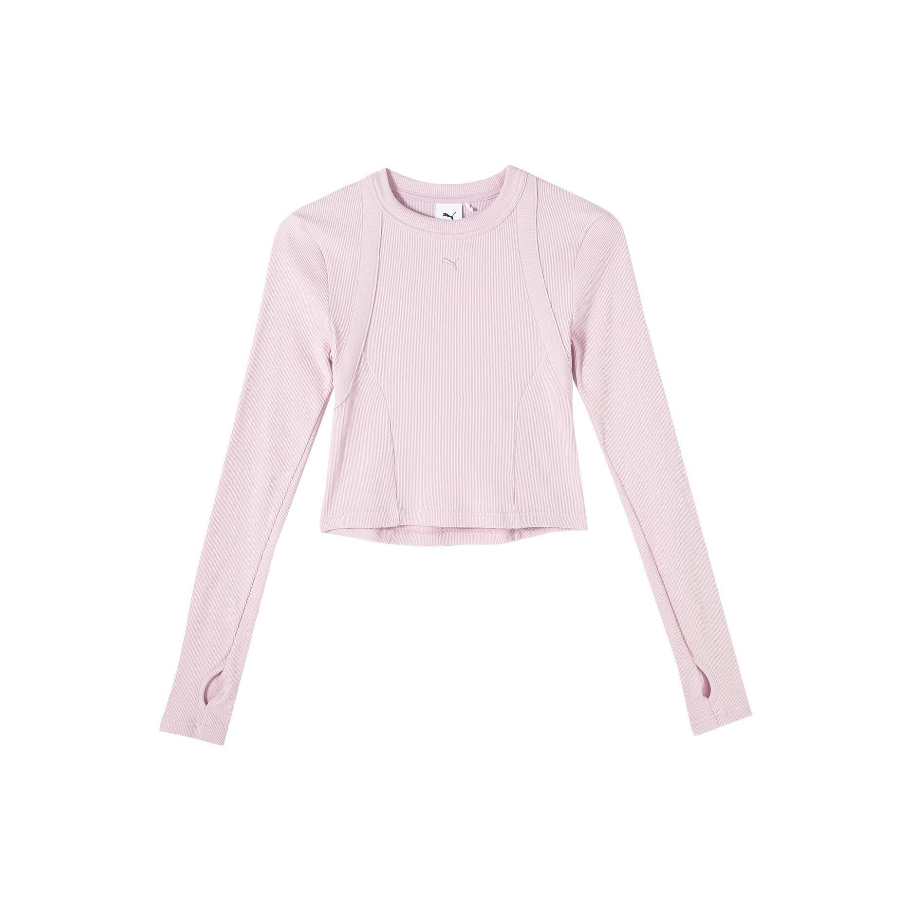 (WMNS) PUMA Plain Long Sleeves T-Shirt Pink Women s 627754-60 XS