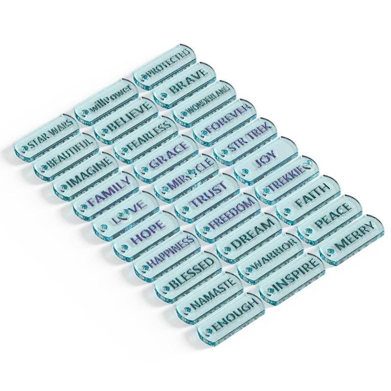 Inspirativní anglický přívěsek Náramek Šperky Silikonová forma Klíčenka Ozdoby pro DIY Křišťálová Epoxidová Odlévací forma