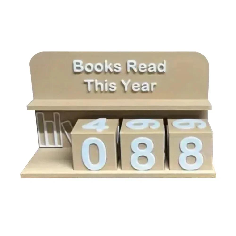 

Износостойкий 3D Книга Счетчик Прочитанных Книг Книжный Декор Книги Прочитанные в Этом Году Подвесной Счетчик Книг Ручная Ротация Цифровой Дисплей хаки