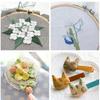 30/60Pcs Large Eye Cross Stitches Needles with Threader DIY Stitch Embroidery Needlework Threading Needle Hand Sewing Tools