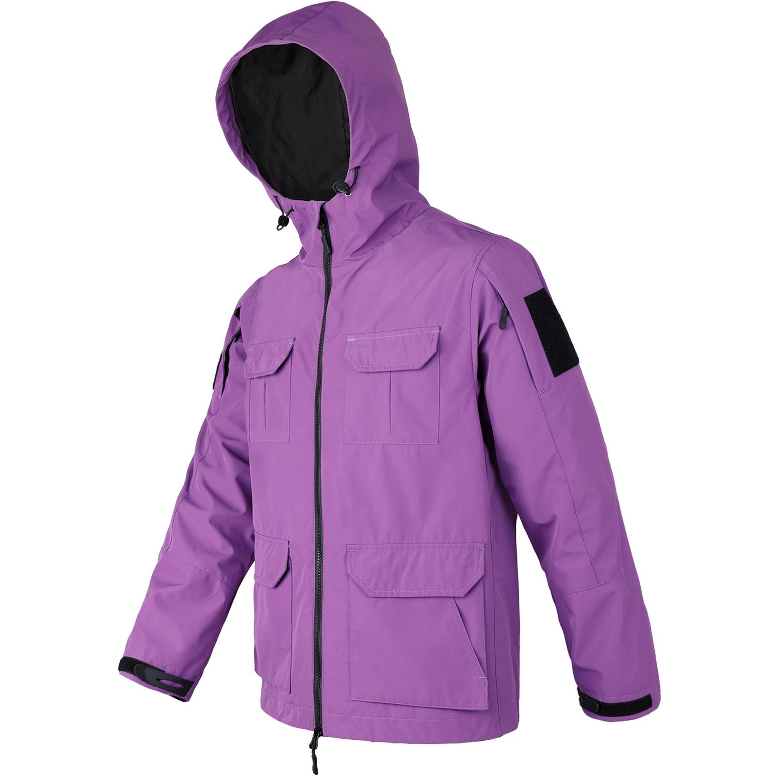 

Multi-pocket Jacket Solid Color Hooded Jacket Men s Jacket Handsome Casual Hooded Jacket S