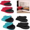 Heat-Resistant Quilted Pot Holders Non-Slip Silicone Lined Oven Mitts for Cooking Baking Grilling Handling Hot Pots and Pans