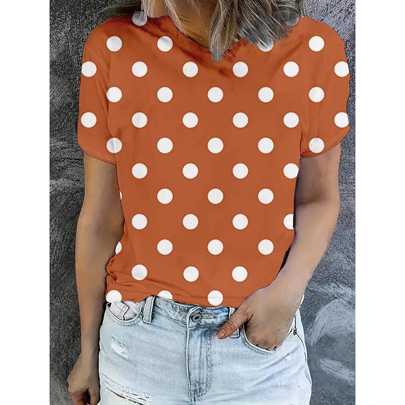 Sommarmode Dam T-shirt Vackra Blommor Stilfullt Tryckt Casual Kortärmad Rundhals T-shirts Rundhals Vanliga Toppar