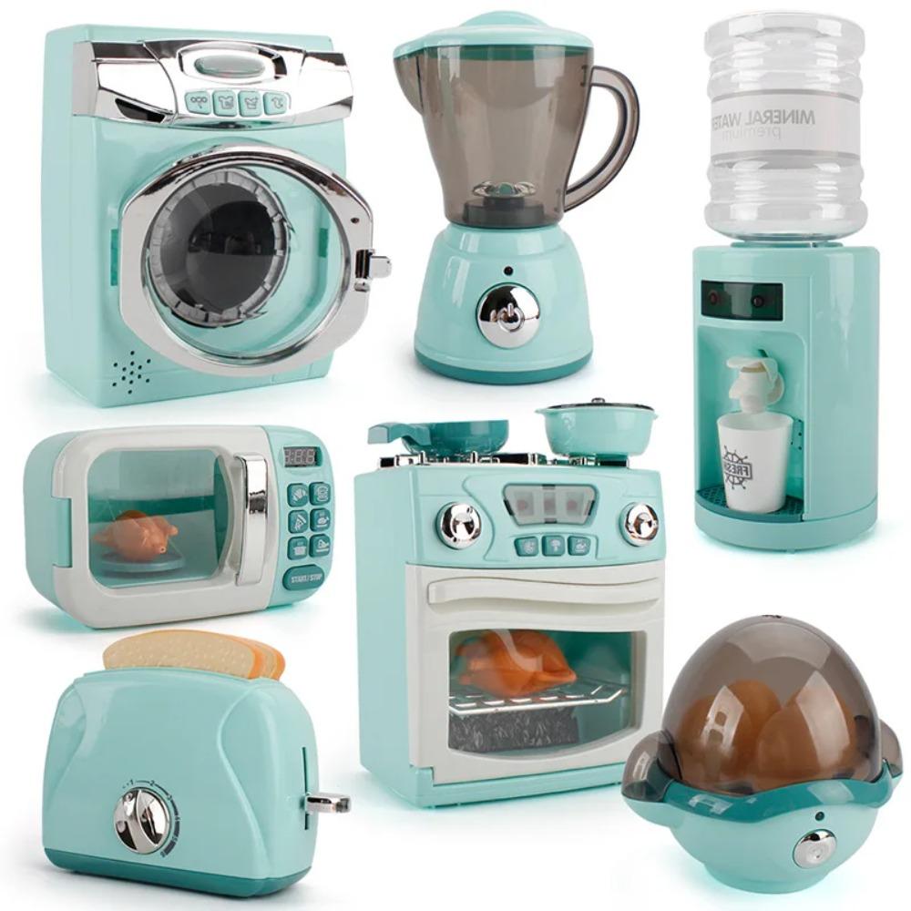 Mini Simulation Kitchen Appliance Toy Set Realistic Pretend Play Kitchen Playset Educational Interactive Toy for Toddlers Gifts
