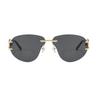 Special-shaped Oversized Rimless Sunglasses Women Brand Designer Shades Eyewear Pilot Sun Glasses Female UV400