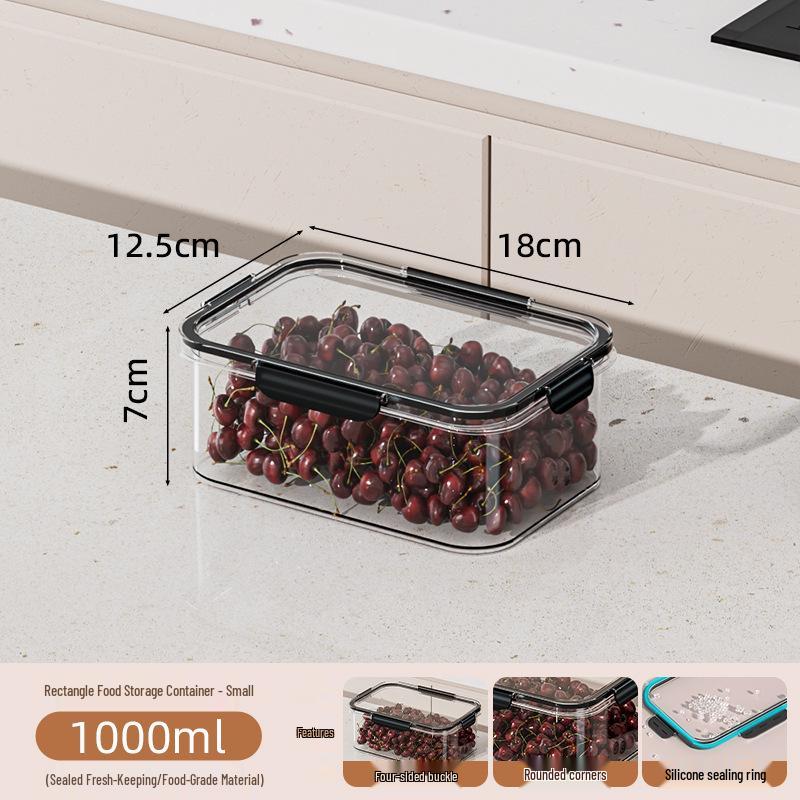 Large Capacity Transparent Food-Grade Storage Box for Fridge & Freezer