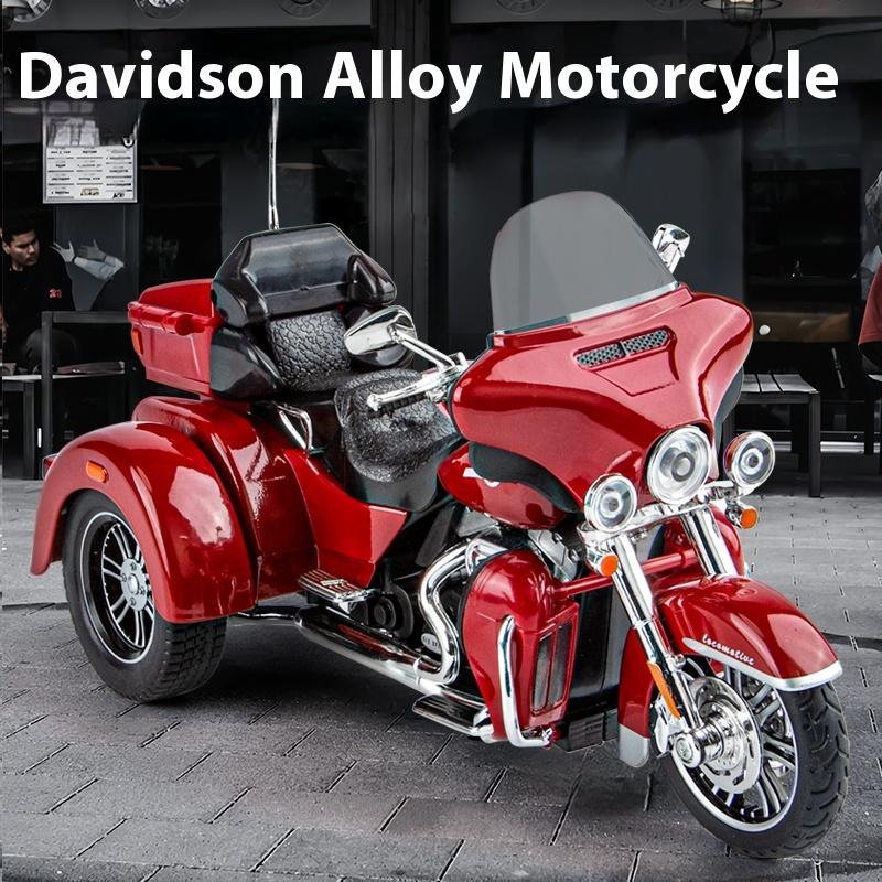 1/9 DAVIDSON Alloy Die Cast Motorcycle Model Simulation Sound Light Children's Toys Boys Birthday Gift