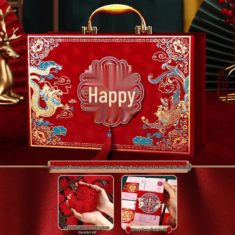 Luxury Betrothal Gift Box: Elegant Engagement & Wedding Decoration for Bride Price Cash