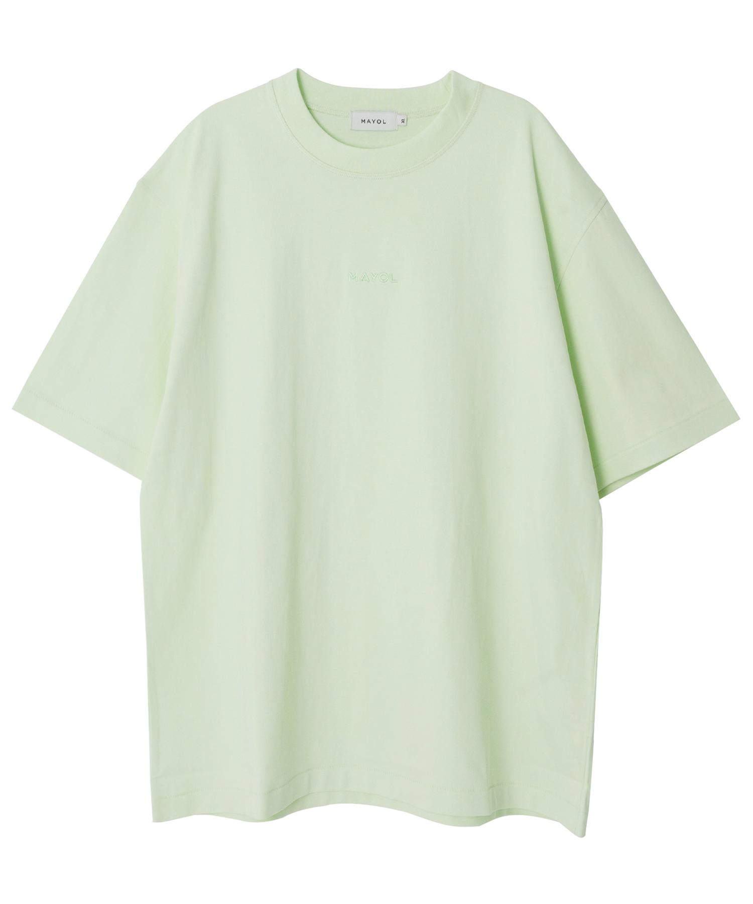 Mayol Logo Embroidered Short Sleeve Crew Neck_Mint Note/Xl