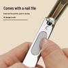 Champagne Nail Clipper Set: 3-Piece Iron Box with Flat-Mouth Clippers & Rotating Package for Nail Care