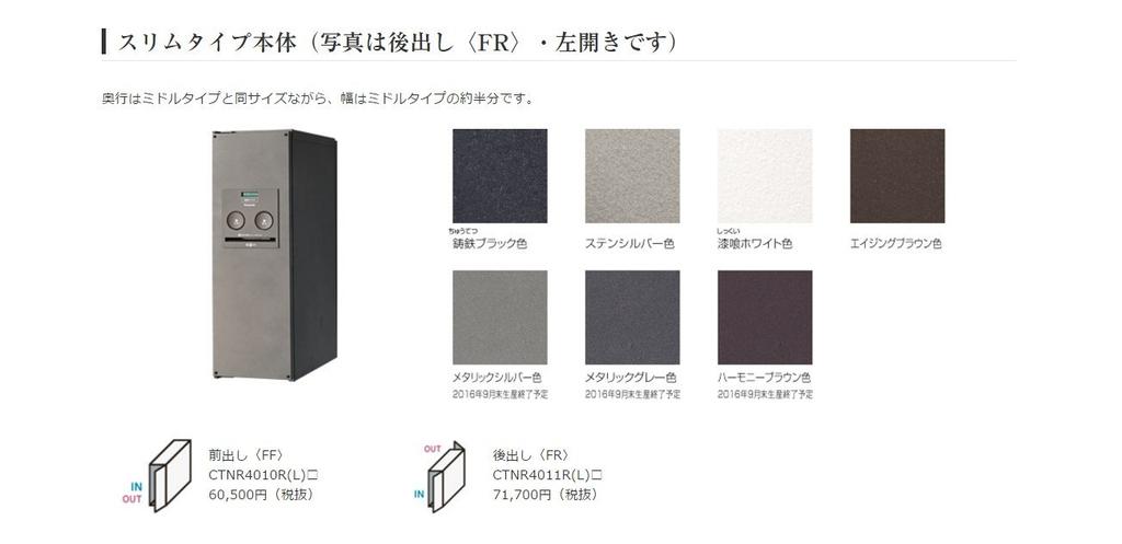 Panasonic CTNR4011RWS Boîte de livraison pour maisons COMBO Slim Type FR Ouverture à droite Stucco Blanc CTNR4011RWS Unifamiliale (Arrière)