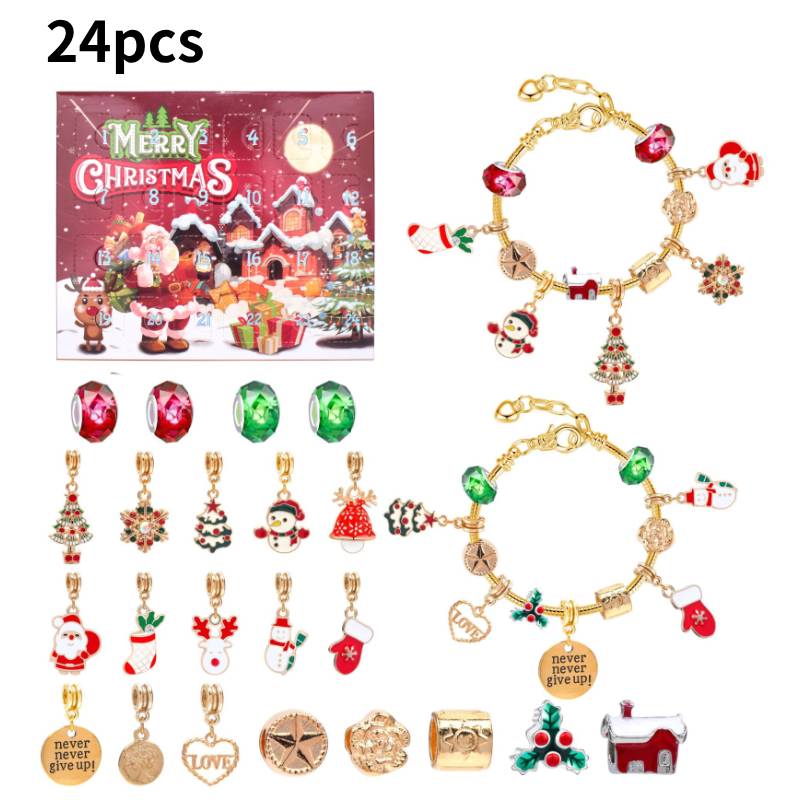 

Рождественский календарь Адвент Браслеты 24 дня Календари обратного отсчета Сделай сам Ювелирный подарок Style H