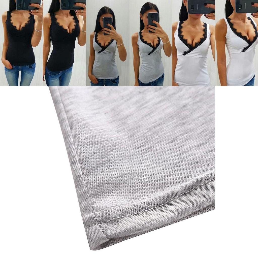 Breathable Sexy Lace Women Vest Tops V-neck Sleeveless Summer Tank Blouse For Everyday Wear
