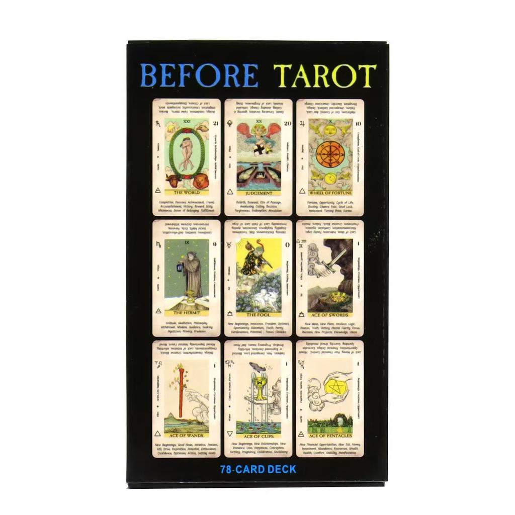 Before Tarot Deck 78 Stück Tarotkarten mit Schlüsselwörtern Ein Moment zuvor 10,3*6cm