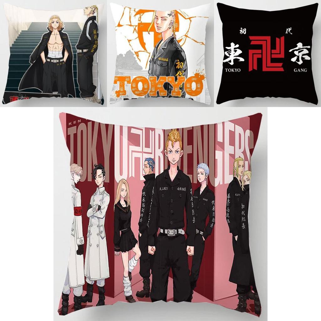 Tokyo Revengers Printed Throw Pillow Cover 18in Soft Cushion Case For Cozy Interiors