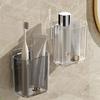 Wall-Mounted Toothbrush Holder & Storage Rack