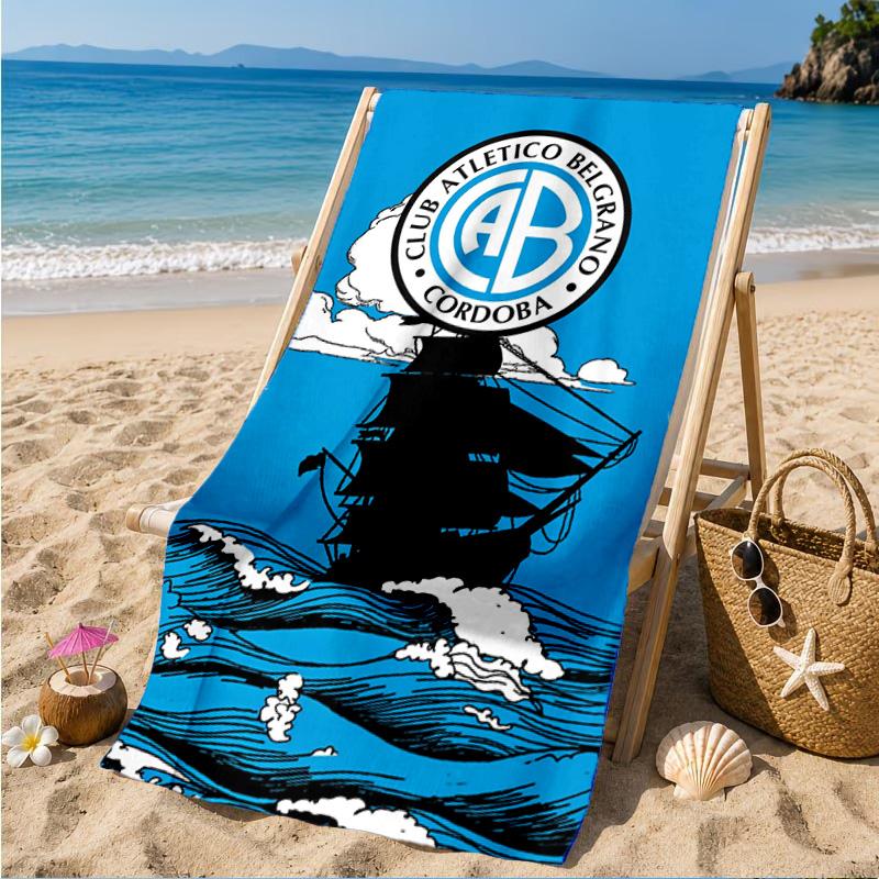 Atletico Belgrano Crest Beach Towel, Quick-drying, Easy To Care For, Suitable for Both Fitness and Beach Vacations,Sports Essential