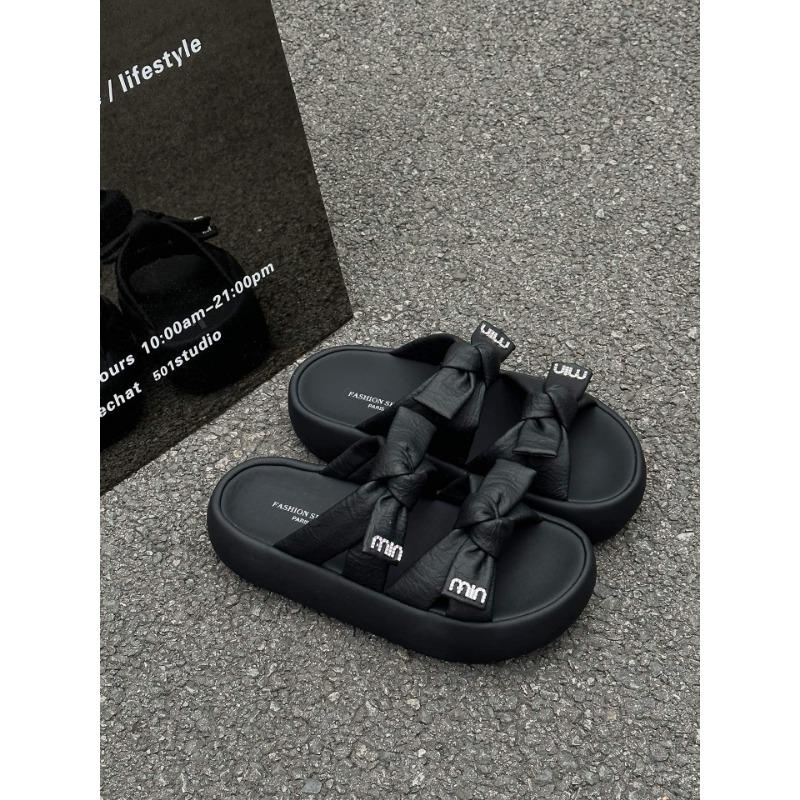 Thick-soled slippers women's summer wear retro feeling new casual fashion cool slippers women