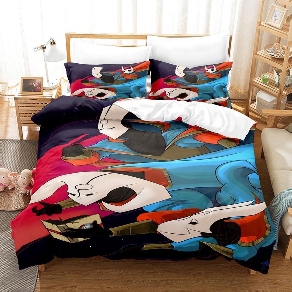 

3d Print Anime Game Pyre Bedding Set Duvet Cover Comforter Bed Set Quilt Cover Pillowcase King Queen Twin Size Boys Girl Adult AU Single(140x210cm)