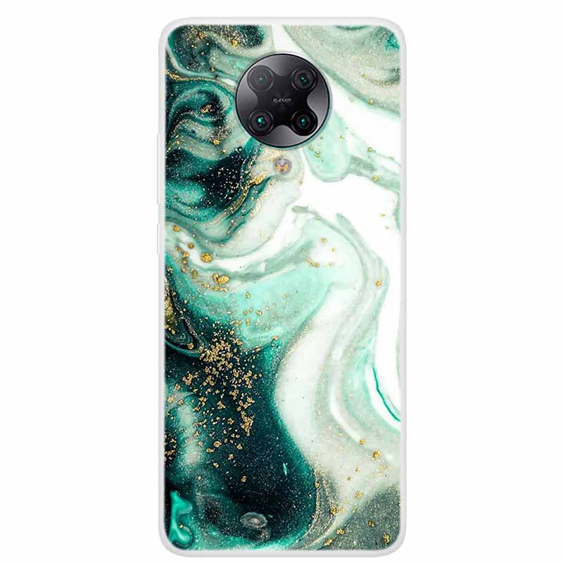 For Poco F2 Pro Case 6.67'' Clear Marble Soft TPU PocoF2 Pro F 2 F2Pro Phone Cover For Xiaomi Poco F2 Pro Shells Cartoon Fundas